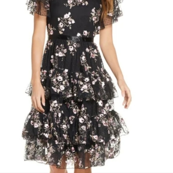 Rachel Parcell Black Floral Prom Dress - Picture 6 of 9